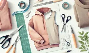 Szycie bluzy: szkic, nożyczki, miarka i materiały. Jak podwinąć bluzę? Zobacz inspiracje.