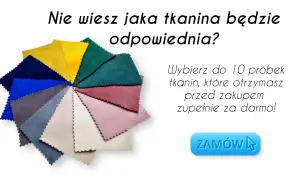 Koło z próbek kolorowa tkanina w odcieniach od granatu po róż. Wybierz do 10 próbek tkanin za darmo przed zakupem.