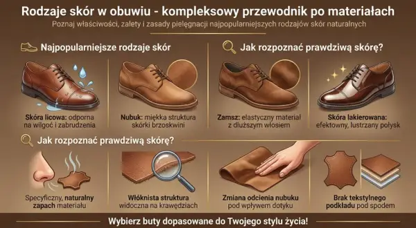 Skóra licowa, odporna na wilgoć i zabrudzenia, to jeden z najpopularniejszych materiałów obuwniczych.