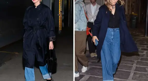 Naomi Watts i Natalie Portman pokazują, jak podwijać nogawki w jeansach, tworząc modny look. Szerokie mankiety dodają stylu.